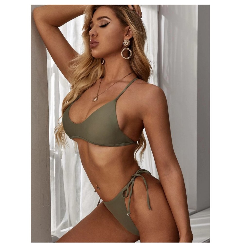 🏝 Khaki racerback Bikini